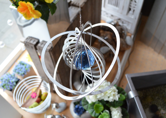 Windspiel Aus Edelstahl – 3D Wassertropfen, 2 Stück Für Garten-Deko